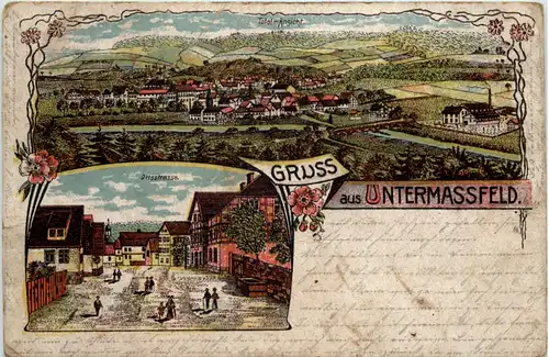 Gruss aus Untermassfeld bei Meinigen - Litho -617878