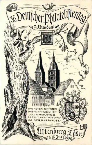 Altenburg - 36. Deutscher Philatelistentag 1930 - Privatganzsache PP106 C2 -618560