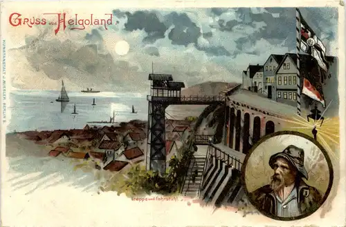 Gruss aus Helgoland - Litho -617436