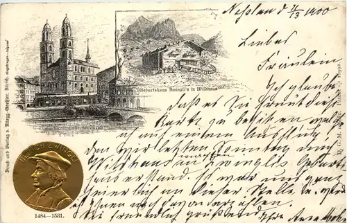 Zürich - Zwingli - Wildhaus - Prägekarte -618760