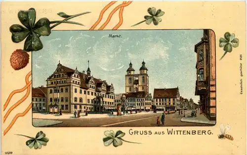 Gruss aus Wittenberg - Litho Prägekarte -618330