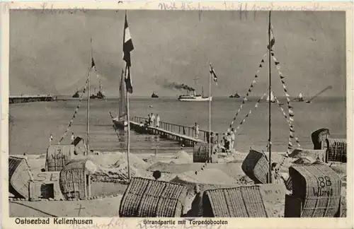 Ostseebad Kellenhusen - Strandpartie mit Torpedobooten -616652