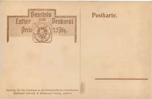 Coburg - Baustein zum Luther Denkmal auf der Feste -618430