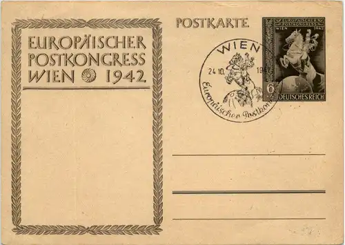 Wien Europäischer Postkongress 1942 - Ganzsache -617816