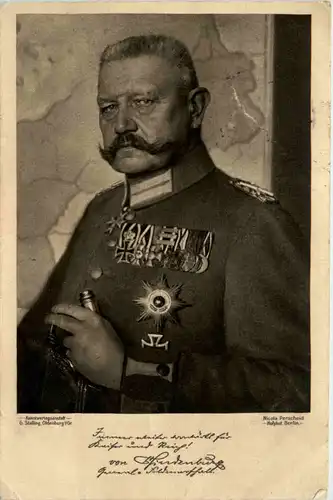 von Hindenburg - Feldpost - Wachkompagnie Leie -477938