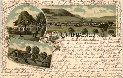 Gruss aus Untermassfeld bei Meinigen - Litho -617876