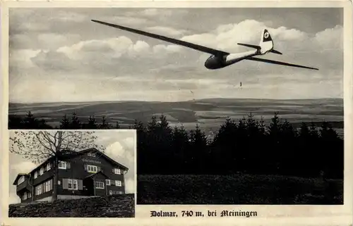 Dolmar bei Meiningen - Segelflugzeug mit Hakenkreuz -617896