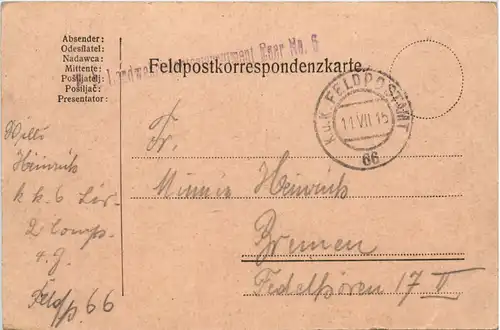 KuK Feldpost - Landsturminfanterieregiment Eger -478056