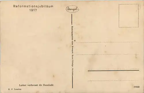 Martin Luther verbrennt die Bannbulle -618670