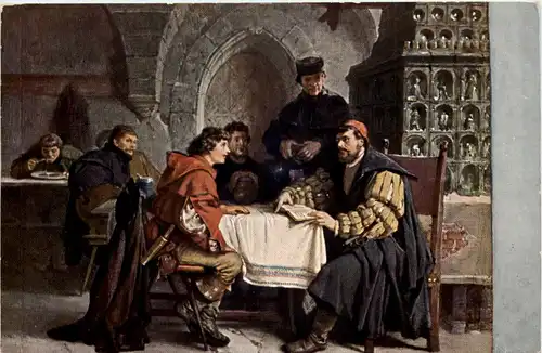 Wartburg - Luther im Gespräch mit Studenten -618658