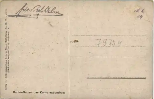 Künstlerkarte H. Hoffmann - Baden-Baden -478390