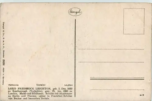 Künstlerkarte - Lord Frederick Leighton -618838