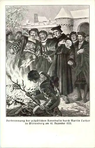 Wittenberg - Martin Luther verbrennt die Bannbulle -618676