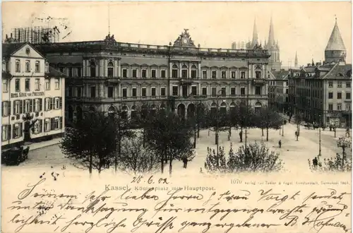 Kassel, Königsplatz mit Hauptpost -395352