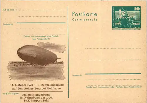 Meiningen - 1. Zeppelinlandung - Philatelistenverband Suhl -617632