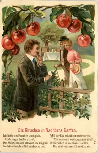 Die Kirschen in Nachbars Garten - Prägekarte -620484