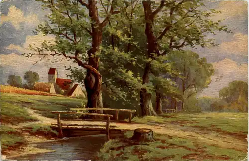 Künstler AK - W. Hoy - Vor dem Dorfe -619076