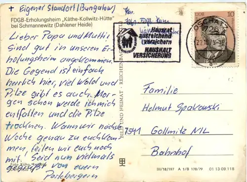 Schmannewitz-Dahlener Heide, FDGB-Erholungsheim Käthe-Kollwitz-Hütte -395708