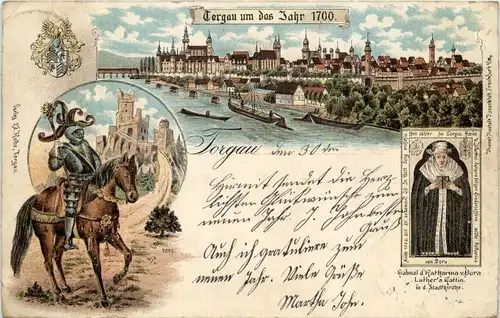 Torgau um das Jahr 1700 - Litho -618132