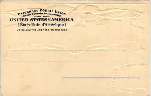 Briefmarken USA - Litho Prägekarte -620180