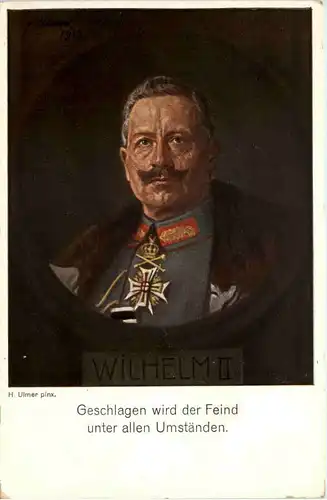 Kaiser Wilhelm - Geschlagen wird der Feind - Feldpost 14. Reserve Division -620754