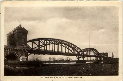 Worms am Rhein - Eisenbahnbrücke -620924