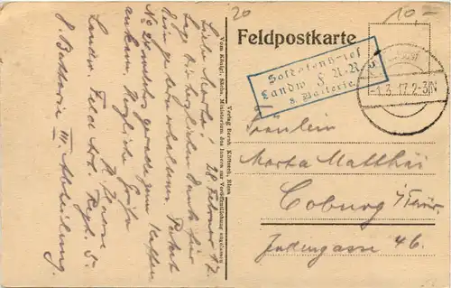 1. Weltkreig - Feldpost Landwehr Regiment 5 -620640