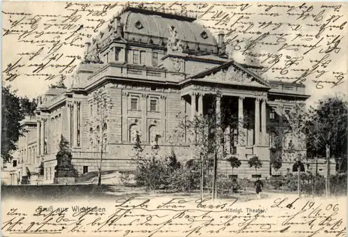 Gruss aus Wiesbaden, Königl. Theater -396244