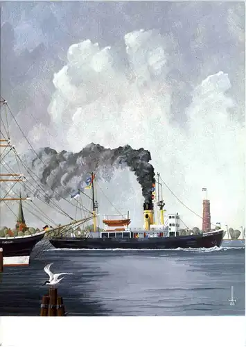 Dampfeisbrecher Stettin vor Travemünde -620390