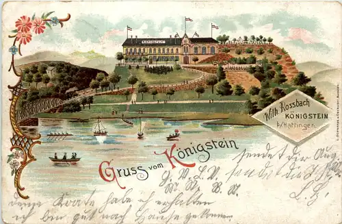 Gruss aus Königstein bei Hattingen - Litho -621434