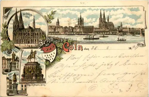 Gruss aus Köln - Litho 1894 - Vorläufer -620860