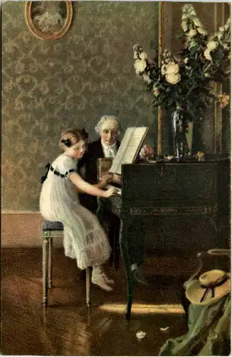 Künstler AK - Muenier - Le Lecon de Musique -618972