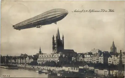 Zeppelin Ankunft SM Luftkrezer ZII in Köln -620940