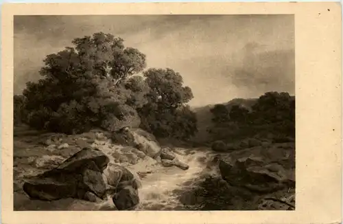 Künstler AK - Calame - Prachteichen am Bergstrom -619032