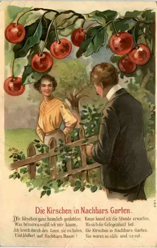 Die Kirschen in Nachbars Garten - Prägekarte -620482