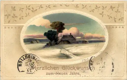 Neujahr - Prägekarte -620522