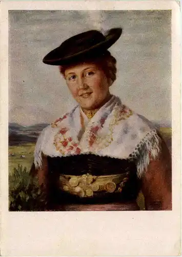 Künstler AK - Heinrich Kraus - Bayrisches Dirndl -619192