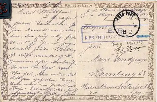 1. Weltkreig - Is dös a Kraxelei - Feldpost Feld Lazarett No 7 -620642