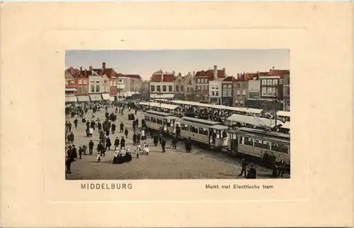 Middelburg - Markt met Electrische tram -621120