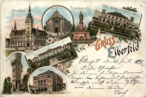 Gruss aus Elberfeld - Litho 1896 -620810