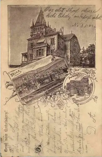 Trier - Gruss vom Kockelsberg - Litho 1895 - Vorläufer -620830
