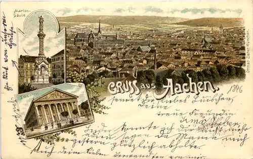 Gruss aus Aachen - Litho 1896 -620802