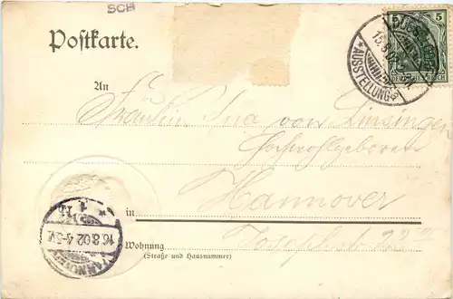Düsseldorf - Erinnerung an den Besuch Ihrer Majestäten 1902 - Litho -621884
