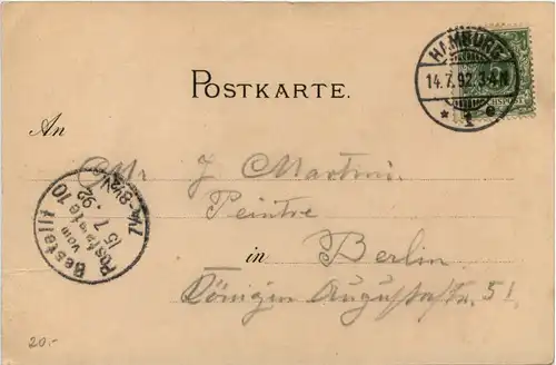 Gruss aus Hamburg - Litho 1892 - Vorläufer -620862