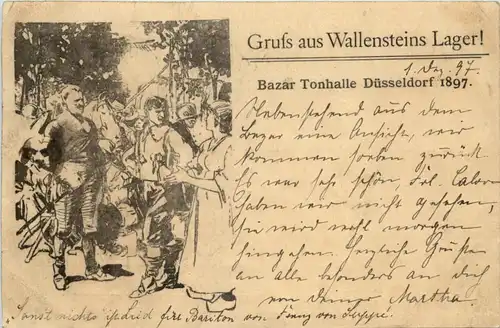 Düsseldorf - Bazar Tonhalle 1897 - Gruss aus Wallensteins Lager -621904