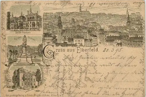 Gruss aus Elberfeld - Litho 1895 - Vorläufer -620882