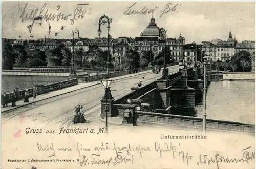 Gruss aus Frankfurt, Untermainbrücke -397164