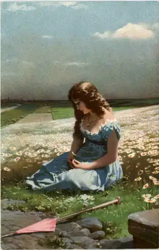 Frau mit Schirm -619772