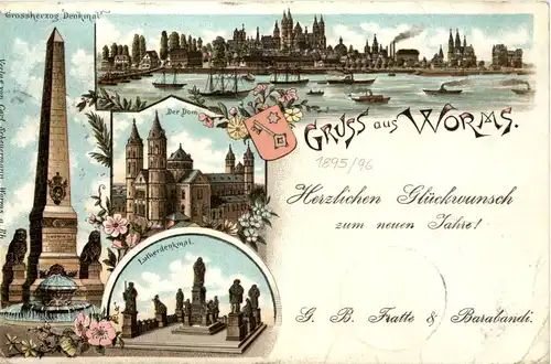 Gruss aus Worms - Litho 1895 - Vorläufer -620796