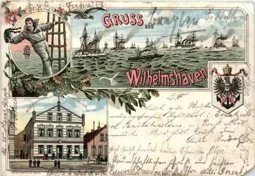 Gruss aus Wilhelmshaven - Restaurant zum Kyffhäuser Litho -480702